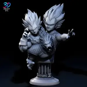 Vegeta Bust Dragon Ball Z | STL for 3D Printers