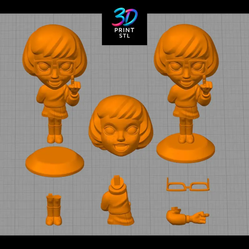 Velma Chibi Scooby-Doo | STL for 3D Printers - Image 4
