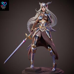 Warrior Girl Anime | 3D Print File | STL