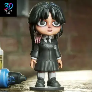 Wednesday Addams Chibi Wednesday | 3D Print File | STL