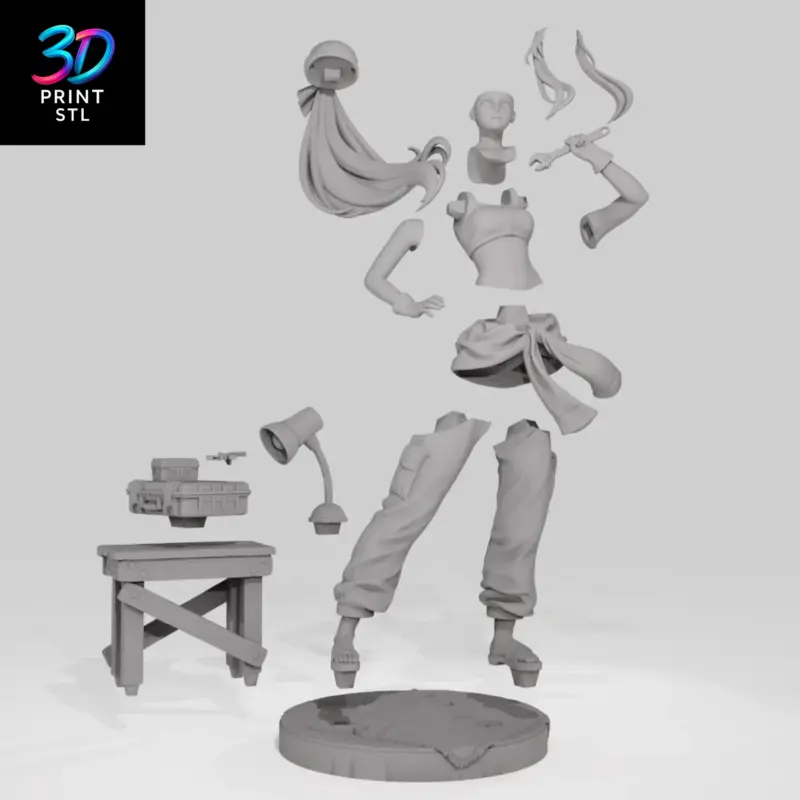 Winry Rockbell Diorama Fullmetal Alchemist | 3D Print File | STL - Image 6