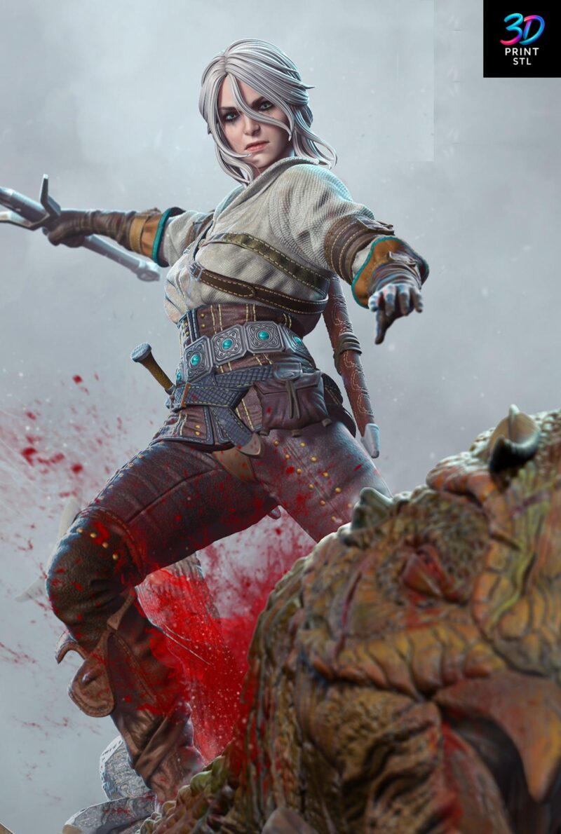Ciri The Witcher | 3D Print File | STL