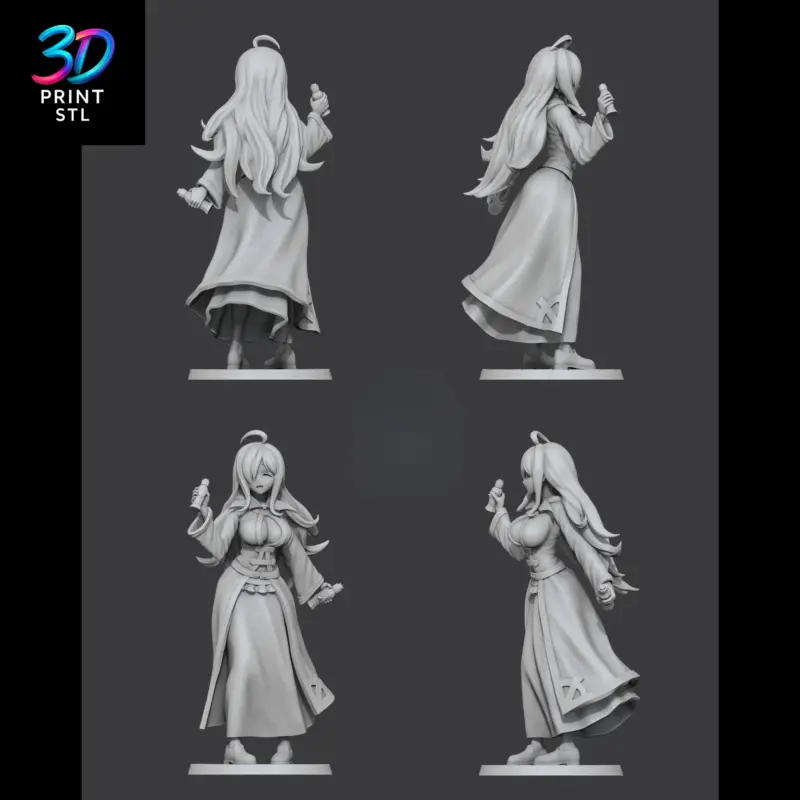 Wiz Figure KonoSuba | STL for 3D Printers - Image 3