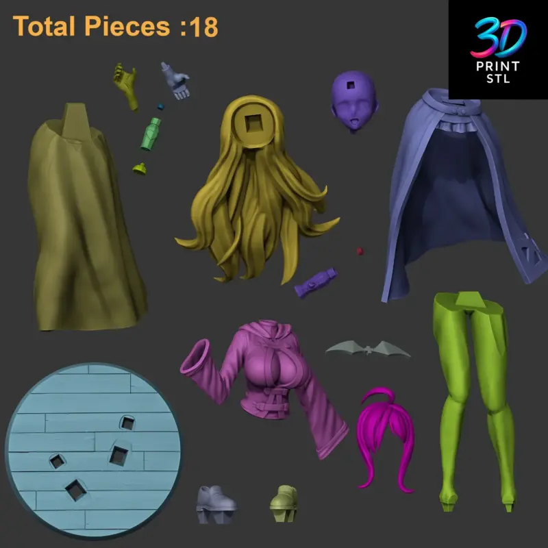 Wiz Figure KonoSuba | STL for 3D Printers - Image 4