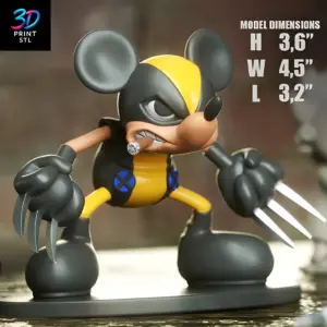 Wolverine Mickey | STL for 3D Printers