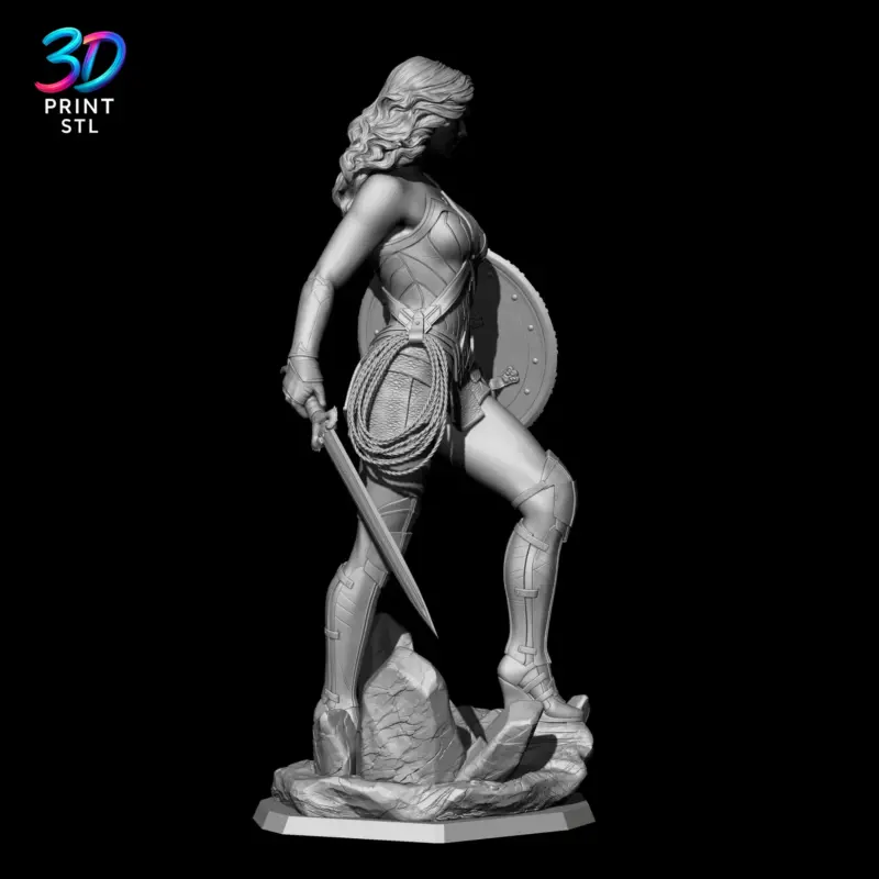 Wonder Woman DC Comics | 3D Print File | STL - Image 3