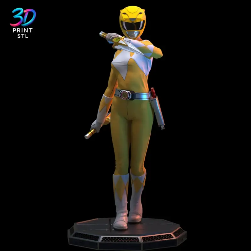 Yellow Power Ranger Figure Power Rangers | STL for 3D Printers