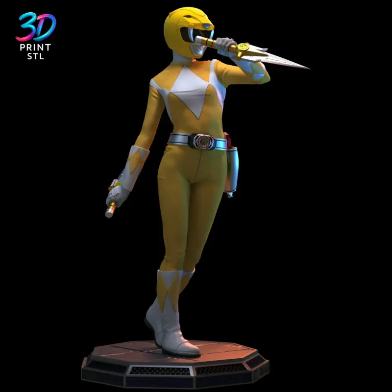 Yellow Power Ranger Figure Power Rangers | STL for 3D Printers - Image 2