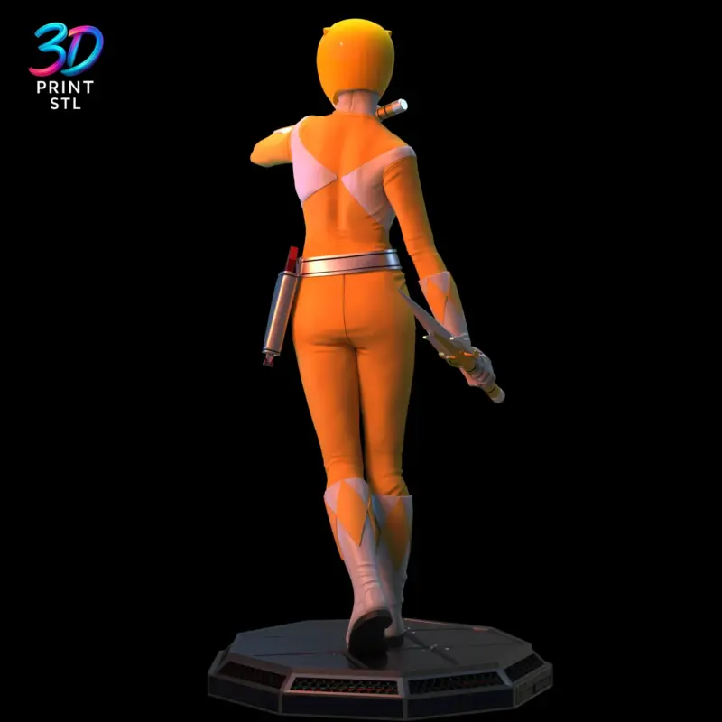 Yellow Power Ranger Figure Power Rangers | STL for 3D Printers - Image 3