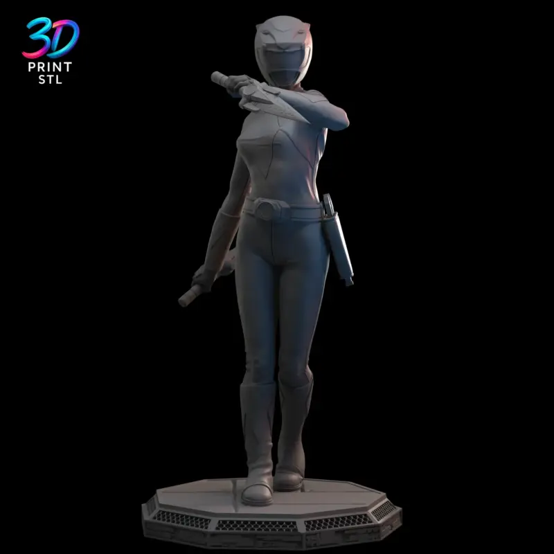 Yellow Power Ranger Figure Power Rangers | STL for 3D Printers - Image 6