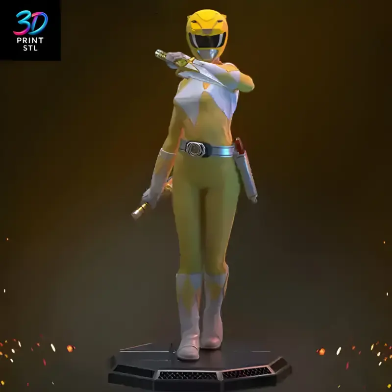 Yellow Ranger | STL File for 3D Printing - Image 3