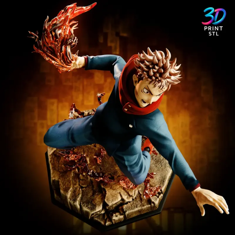 Yuji Itadori Figure Jujutsu Kaisen | STL File for 3D Printing - Image 2