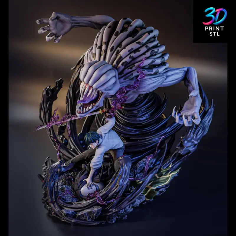 Yuta & Rika Diorama Jujutsu Kaisen 0 | 3D Print File | STL - Image 3