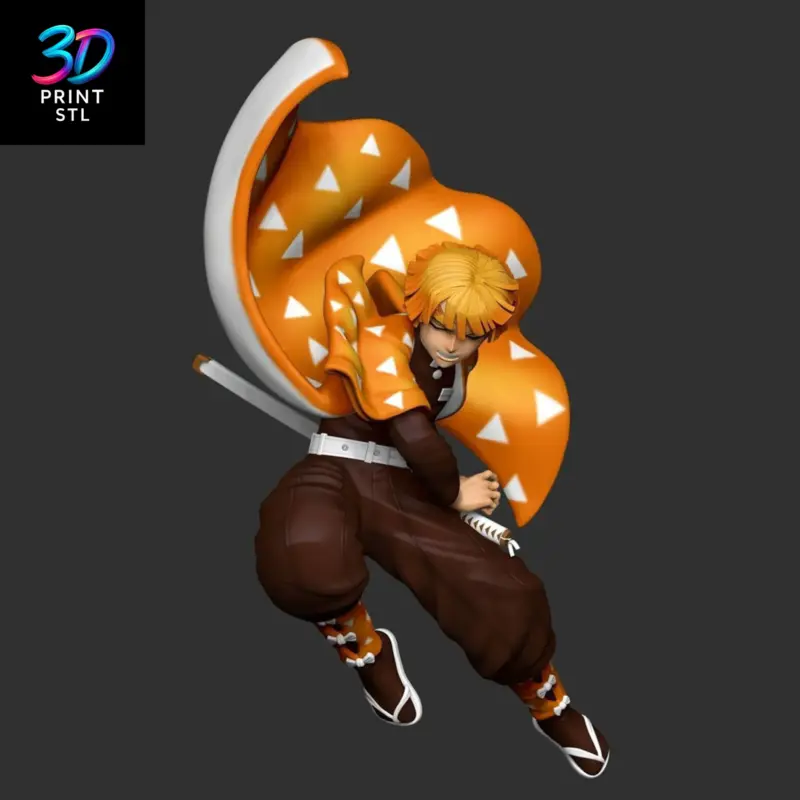 Zenitsu Agatsuma Diorama Demon Slayer | 3D Print Model | STL - Image 2