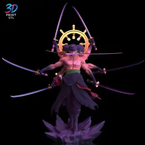 Zoro Ashura One Piece | STL for 3D Printers