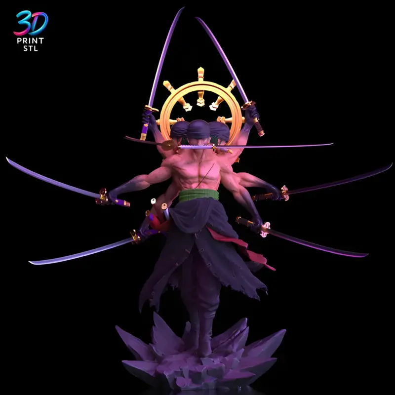 Zoro Ashura One Piece | STL for 3D Printers